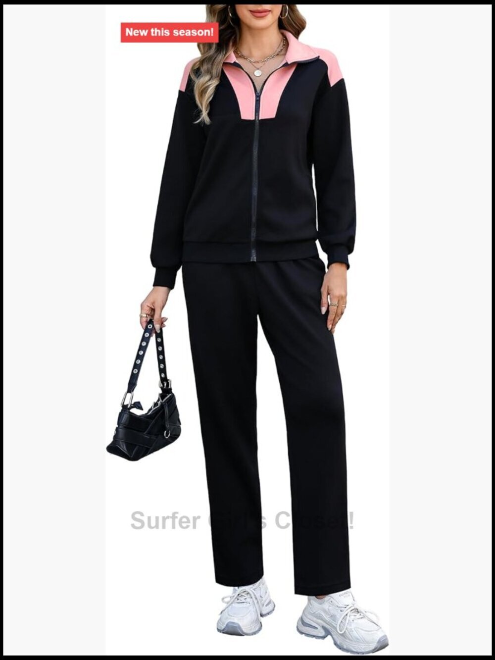 2 Piece Lounge Outfits Sweatshirt Wide Leg Sweatpant Tracksuit Matching Set